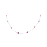 Natural Ruby Gemstone 925 Sterling Silver Necklace