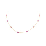 Natural Ruby Gemstone 925 Sterling Silver Necklace