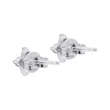 925 Sterling Silver Floral Cubic Zircon Stud Earring