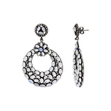 Natural Moonstone Gemstone and Diamond 925 Sterling Silver Gold Plated Earrings
