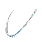 925 Sterling Silver Natural Turquoise Gemstone and Pearl Gemstone Necklace