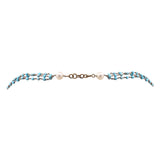 925 Sterling Silver Natural Turquoise Gemstone and Pearl Gemstone Necklace