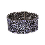 Natural Tanzanite Diamond 925 Sterling Silver Bracelet