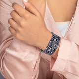 Natural Tanzanite Diamond 925 Sterling Silver Bracelet