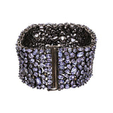 Natural Tanzanite Diamond 925 Sterling Silver Bracelet