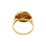 Natural Polki diamond Enamel 925 Sterling Silver Gold Plated Ring