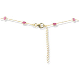 925 Sterling Silver Natural Ruby Gemstone Gold Plated Necklace