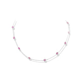 925 Sterling Silver Natural Ruby Gemstone Gold Plated Necklace