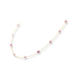 925 Sterling Silver Natural Ruby Gemstone Gold Plated Necklace