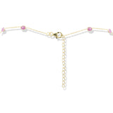 925 Sterling Silver Natural Ruby Gemstone Gold Plated Necklace