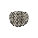 Diamond 925 Sterling Silver Gold Plated Designer Ring