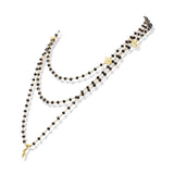 925 Sterling Silver Natural Black Spinel Gemstone Gold Plated Necklace