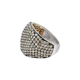 Diamond 925 Sterling Silver Gold Plated Designer Ring