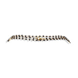 925 Sterling Silver Natural Black Spinel Gemstone Gold Plated Necklace
