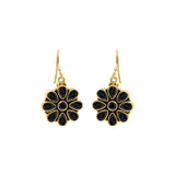 Designer Black Onyx 925 Silver Gold Plated Earring