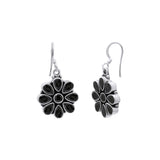 Designer Black Onyx 925 Silver Gold Plated Earring