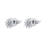 Elegant Oval Shaped Cubic Zircon 925 Sterling Silver Stud Earring