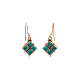 Natural Turquoise Gemstone 925 Sterling Silver Gold Plated Gold Plated Earring