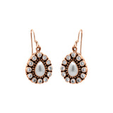 Natural Pearl and Cubic Zircon 925 Silver Gold Plated Earring