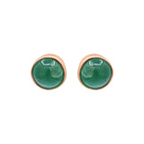 Natural Emerald Gemstone 925 Sterling Silver Stud Earring