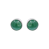 Natural Emerald Gemstone 925 Sterling Silver Stud Earring