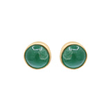 Natural Emerald Gemstone 925 Sterling Silver Stud Earring