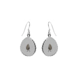Natural Pearl and Cubic Zircon 925 Silver Gold Plated Earring