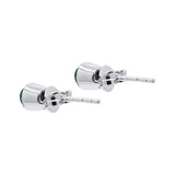 Natural Emerald Gemstone 925 Sterling Silver Stud Earring