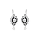 Natural Pearl and Cubic Zircon 925 Silver Gold Plated Earring
