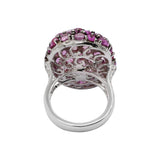 Natural Pink Sapphire Gemstone 925 Sterling Silver Cocktail Ring