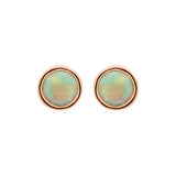 Natural Opal Gemstone 925 Sterling Silver Stud Earring