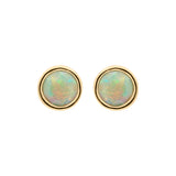 Natural Opal Gemstone 925 Sterling Silver Stud Earring