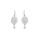 Natural Pearl and Cubic Zircon 925 Silver Gold Plated Earring