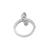 Natural Pear Shaped Blue Sapphire Gemstone 925 Sterling Silver Ring