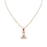 Natural Diamond 14k White Gold Pendant With Chain