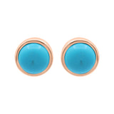 Natural Turquoise Gemstone 925 Sterling Silver Stud Earring