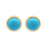 Natural Turquoise Gemstone 925 Sterling Silver Stud Earring