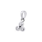 Natural Diamond 14k White Gold Pendant With Chain