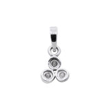 Natural Diamond 14k White Gold Pendant With Chain