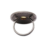 Natural Opal Gemstone and Diamond Enamel 925 Sterling Silver Black Rhodium Ring