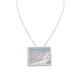 Mother Of Pearl 9k Yellow Gold Pendant With Chain