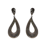 Natural Tsavorite Gemstone and Diamond 925 Sterling Silver Drop Earring