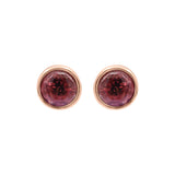 Natural Rhodonite Gemstone 925 Sterling Silver Stud Earring