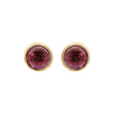 Natural Rhodonite Gemstone 925 Sterling Silver Stud Earring