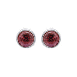 Natural Rhodonite Gemstone 925 Sterling Silver Stud Earring