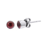 Natural Rhodonite Gemstone 925 Sterling Silver Stud Earring