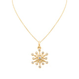 Diamond 14k Yellow Gold Pendant With Chain