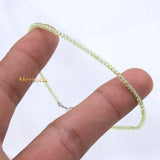 Natural Peridot Gemstone 925 Silver Bracelet