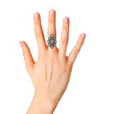 Polki Diamond Gold Plated 925 Sterling Silver Gold Plated Ring