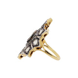 Polki Diamond Gold Plated 925 Sterling Silver Gold Plated Ring